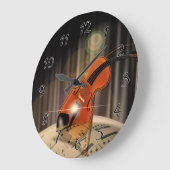 Grande Horloge Ronde Musique violon d'art (Angle)