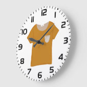 Grande Horloge Ronde Mustard Yellow Minimalist Top (Angle)