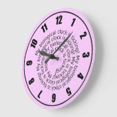 Grande Horloge Ronde My Biological Clock is Ticking Clock (Angle)