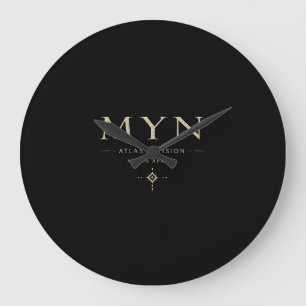 Grande Horloge Ronde MYN Vintage Retro Lavé Streetwear 