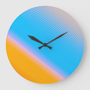 Grande Horloge Ronde Mystère dégradant : Art Abstrait flou.
