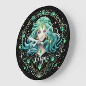 Grande Horloge Ronde Mystical Virgo Zodiac Artwork  (Angle)