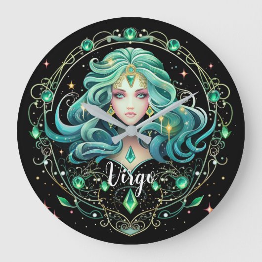 Grande Horloge Ronde Mystical Virgo Zodiac Artwork  (Recto)