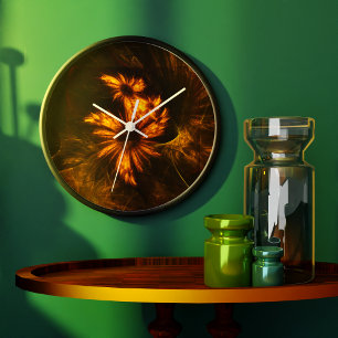 Grande Horloge Ronde Mystique Garden Abstract Art Round