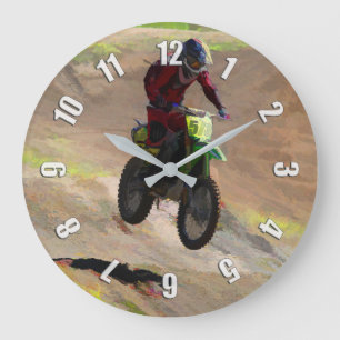 Grande Horloge Ronde Nabab de motocross - coureur de motocross