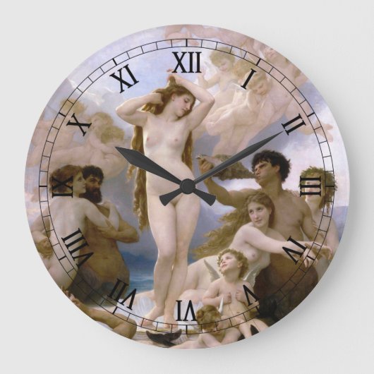 Grande Horloge Ronde Naissance de Vénus par William-Adolphe Bouguereau (Recto)