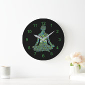 Grande Horloge Ronde Namaste Half Lotue Yoga Pose Personnalisé (Maison)