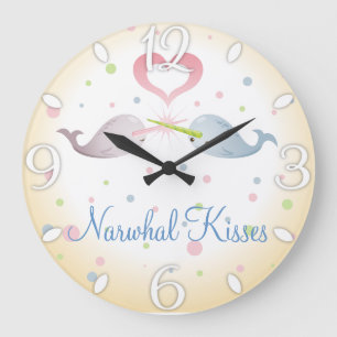 Grande Horloge Ronde Narwhal embrasse la coutume