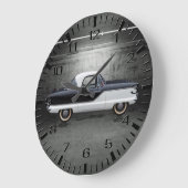 Grande Horloge Ronde Nash noir et blanc Metropolitan (Angle)