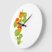 Grande Horloge Ronde Nasturtium nostalgique (Angle)