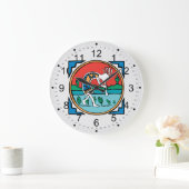 Grande Horloge Ronde Native American Indian Kokopelli (Maison)