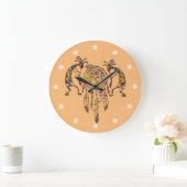 Grande Horloge Ronde Native American Kokopelli (Maison)