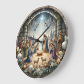 Grande Horloge Ronde Nativity Scene Star Angels (Angle)