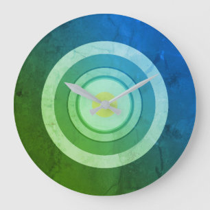 Grande Horloge Ronde Nature Abstrait Shabby COOL Rustique tendance mode