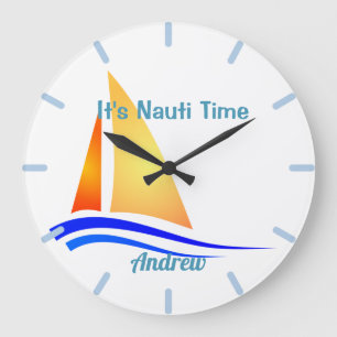 Grande Horloge Ronde Nauti Pense Nautique Voilier