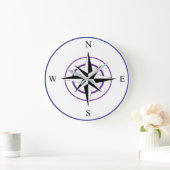 Grande Horloge Ronde Nautical Compass Face (Maison)