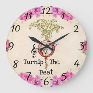 Grande Horloge Ronde Navet l'horloge murale betterave