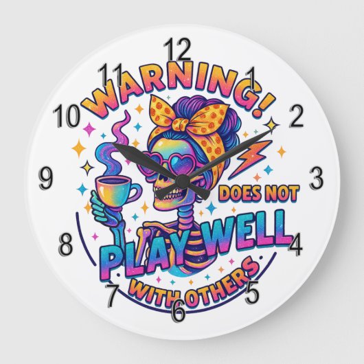 Grande Horloge Ronde Ne Joue Pas Bien... (Recto)