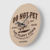 Grande Horloge Ronde Ne pas familiariser avec les vaches à bouffées Yel (Angle)