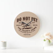 Grande Horloge Ronde Ne pas familiariser avec les vaches à bouffées Yel (Maison)