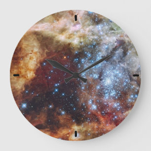Grande Horloge Ronde Nebula Arc-en-ciel brillant 30 Doradus
