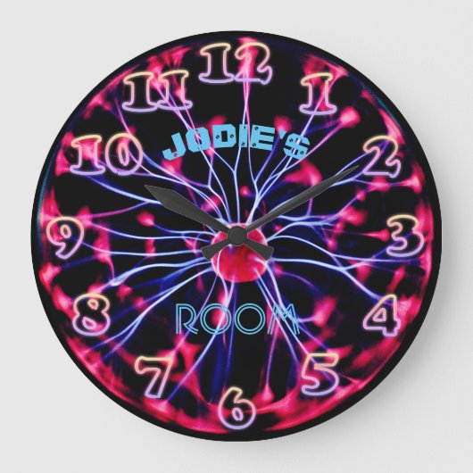 Grande Horloge Ronde Neon Plasma Ball (Recto)