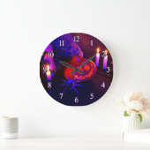 Grande Horloge Ronde Neon pumpkins (Maison)