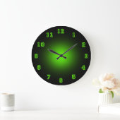 Grande Horloge Ronde néon vert 10,75 po (Maison)