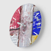 Grande Horloge Ronde Néoplasticisme amusant style d'art en bois personn (Angle)