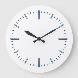 Grande Horloge Ronde Nettoyez l'horloge murale innombrable blanche