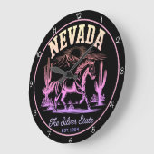 Grande Horloge Ronde Nevada Silver State Horse (Angle)