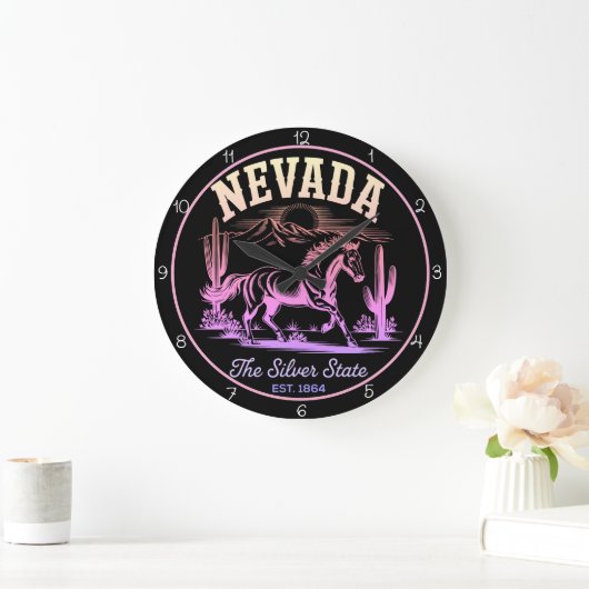 Grande Horloge Ronde Nevada Silver State Horse (Maison)