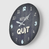Grande Horloge Ronde Never Quit Industrial Gym (Angle)