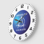 Grande Horloge Ronde Ni Dieu, Ni Maître Symbole d'anarchie (Angle)