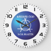 Grande Horloge Ronde Ni Dieu, Ni Maître Symbole d'anarchie (Recto)