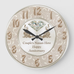 Grande Horloge Ronde N'IMPORTE QUELLE ANNÉE Cadeaux d'anniversaire pers