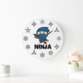 Grande Horloge Ronde Ninja Boy (Maison)
