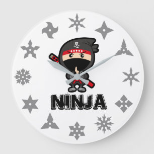 Grande Horloge Ronde Ninja Boy