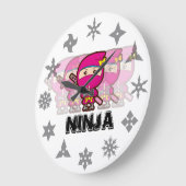 Grande Horloge Ronde Ninja Girl (Angle)