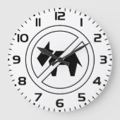 Grande Horloge Ronde No Dogs Allowed Bold Black and White Symbol (Recto)