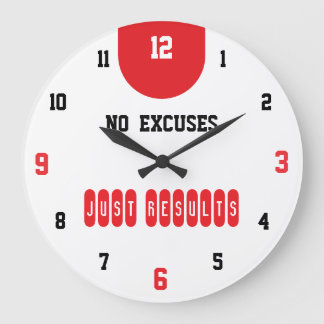 Grande Horloge Ronde No Excuses Just Results Fitness
