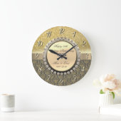 Grande Horloge Ronde Noces de diamants en damas or  25e anniversaire de (Maison)