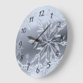 Grande Horloge Ronde Noël argent (Angle)