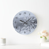 Grande Horloge Ronde Noël argent (Maison)