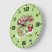 Grande Horloge Ronde Noël cosy (Angle)
