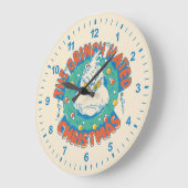 Grande Horloge Ronde Noël de Grinch haï (Angle)