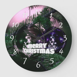 Grande Horloge Ronde Noël de vacances