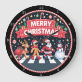 Grande Horloge Ronde Noël du trottoir (Recto)