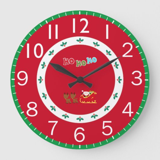Grande Horloge Ronde Noël festif (Recto)