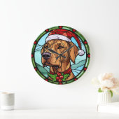 Grande Horloge Ronde Noël Rhodesian Ridgeback (Maison)